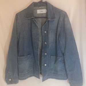 Closed Distressed denim jacket.